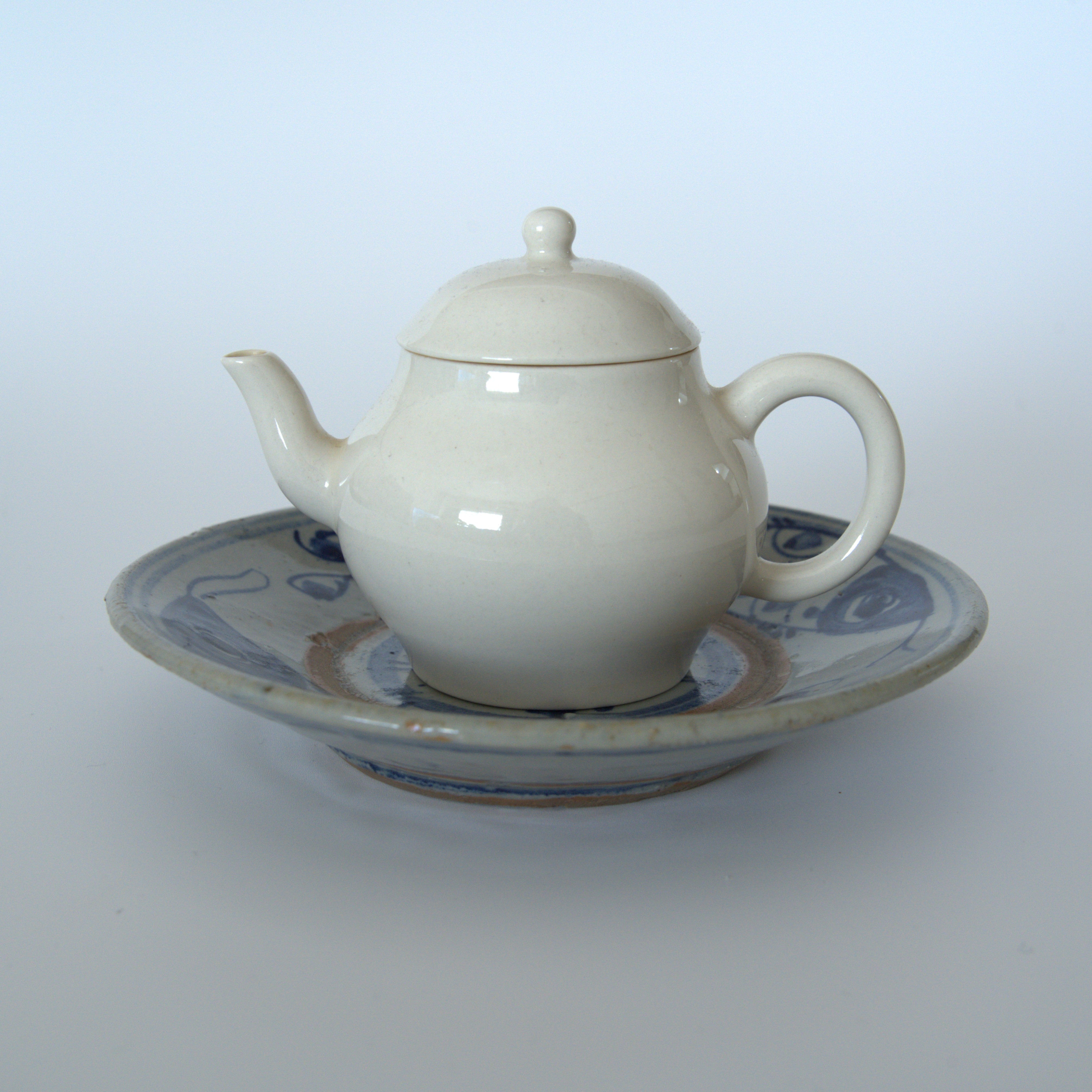 青花双魚花文皿③