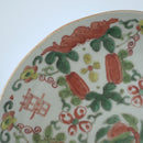 粉彩瓜稜福喜文皿大