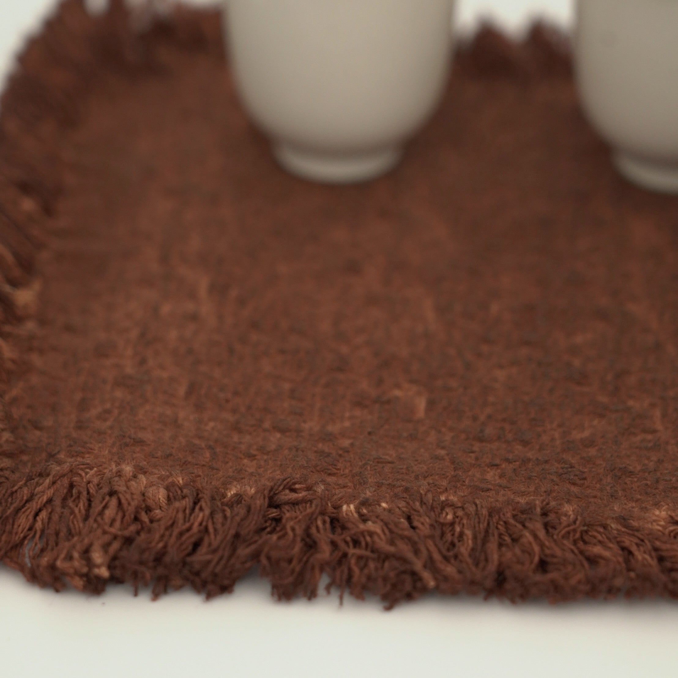 綿製柿渋染敷布大