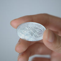 白蝶貝山茶花茶枕①楕円