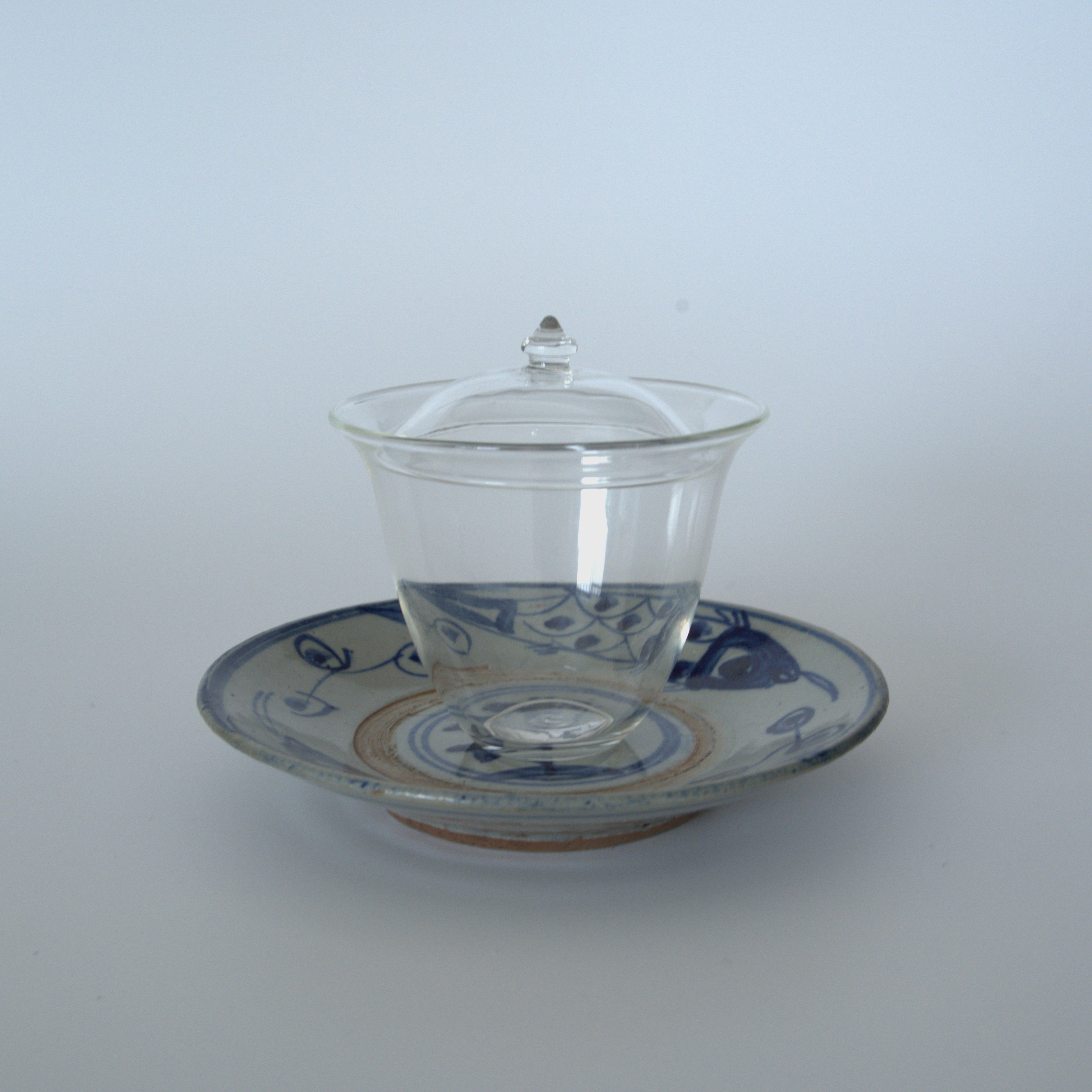 青花双魚花文皿①