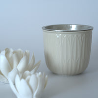 錫蓋草木灰釉建水