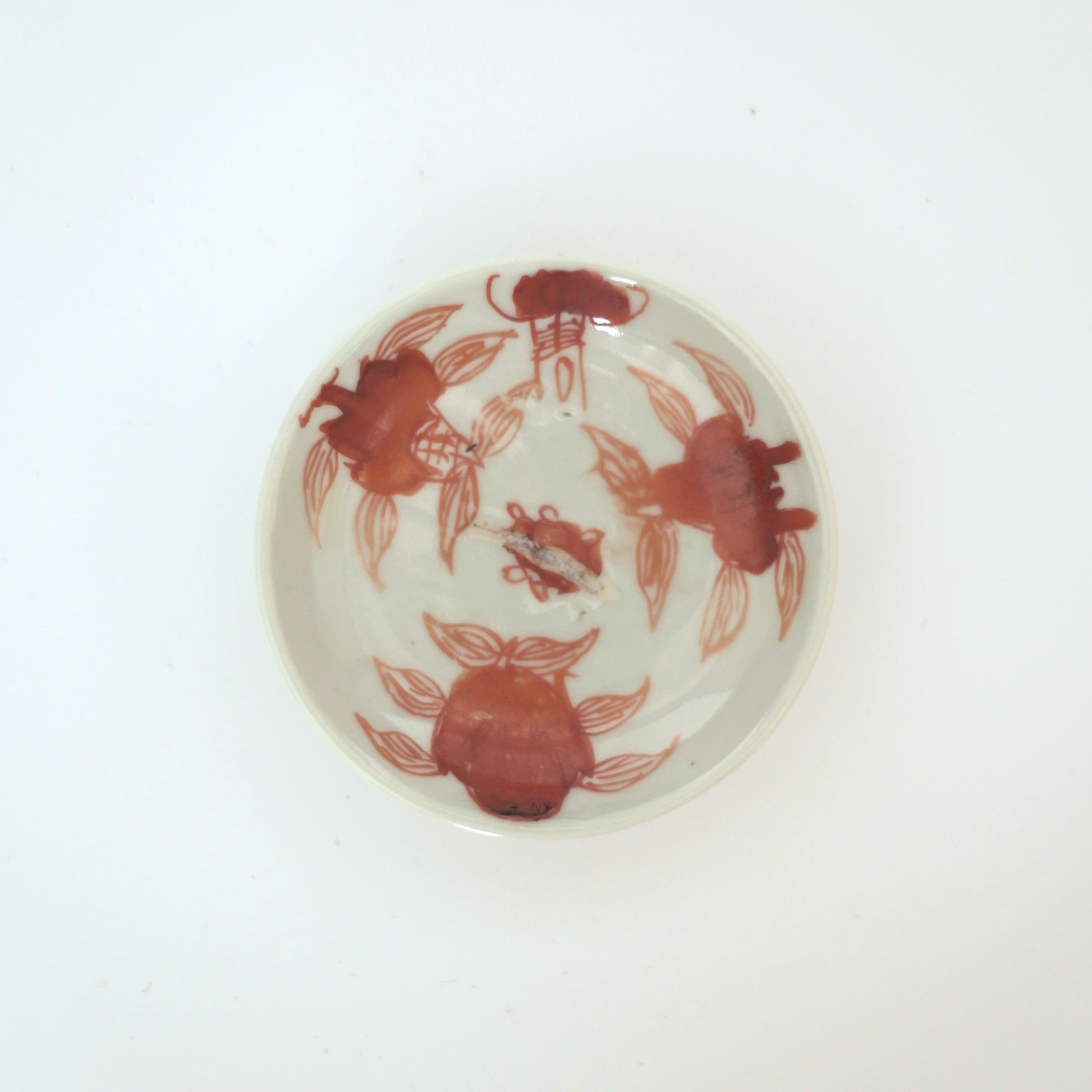 赤絵福寿三多文豆皿⑧