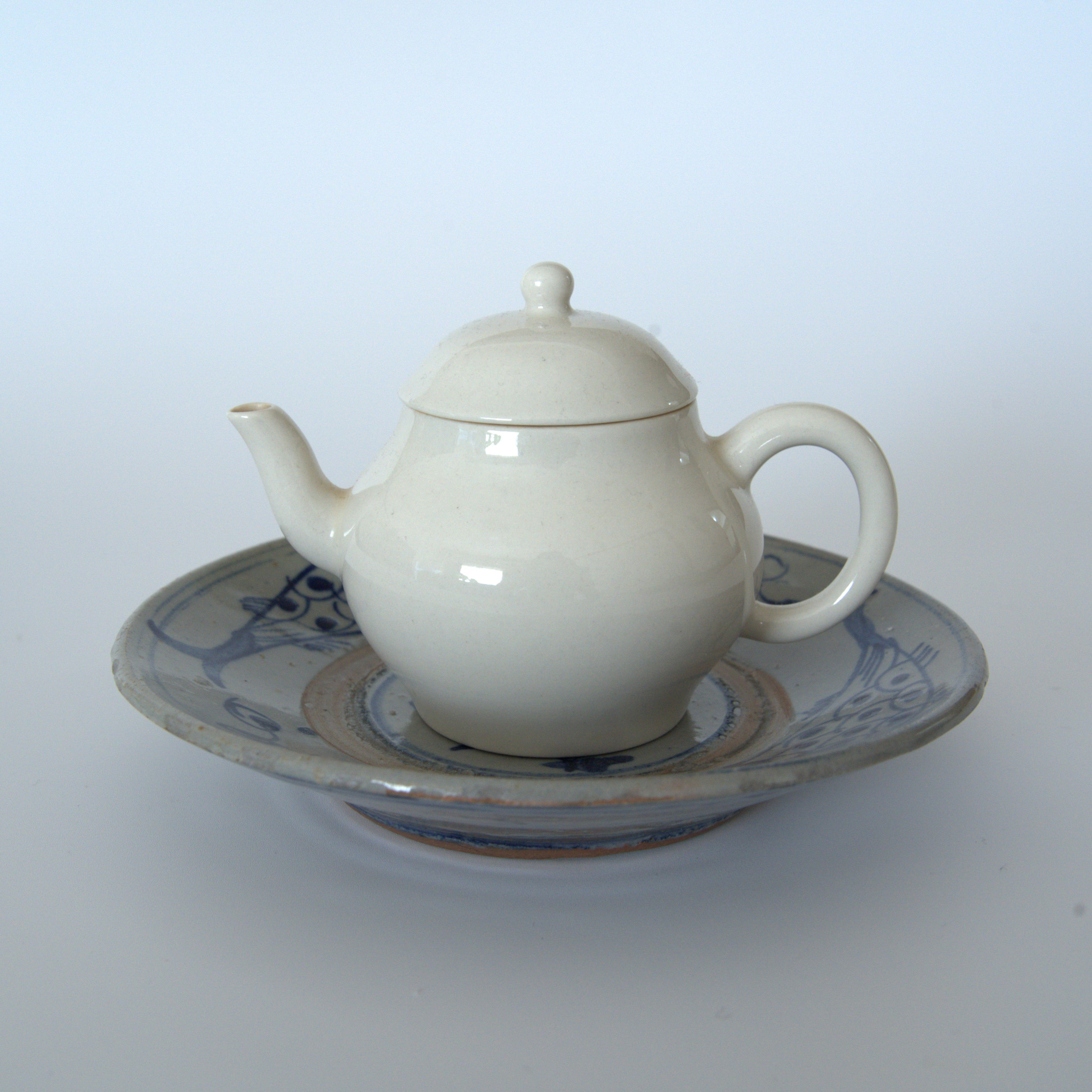 青花双魚花文皿②