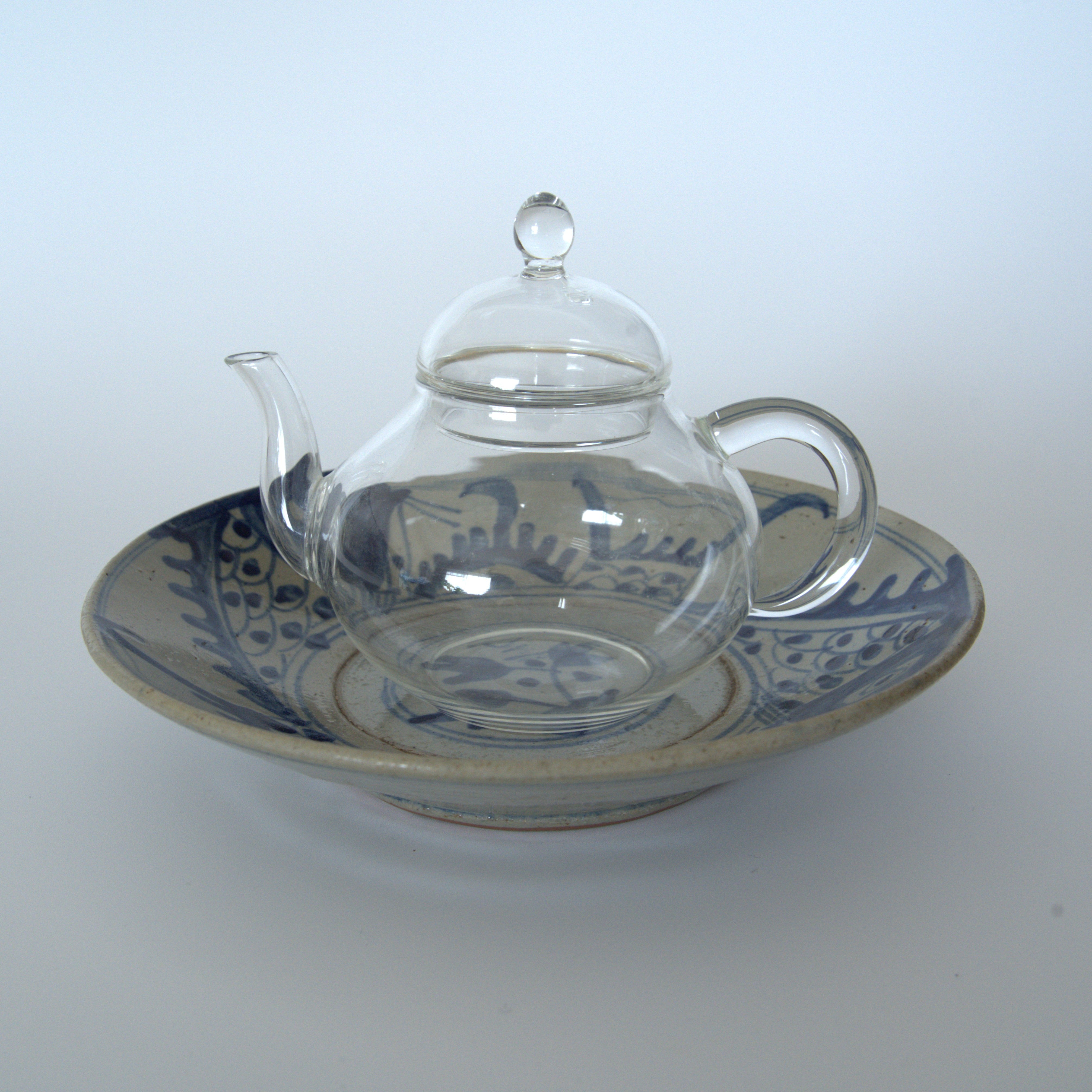 青花双魚花文皿大②