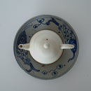 青花双魚花文皿④