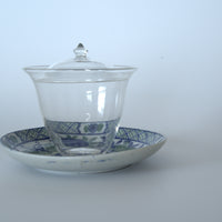 粉彩花蝶福寿文皿