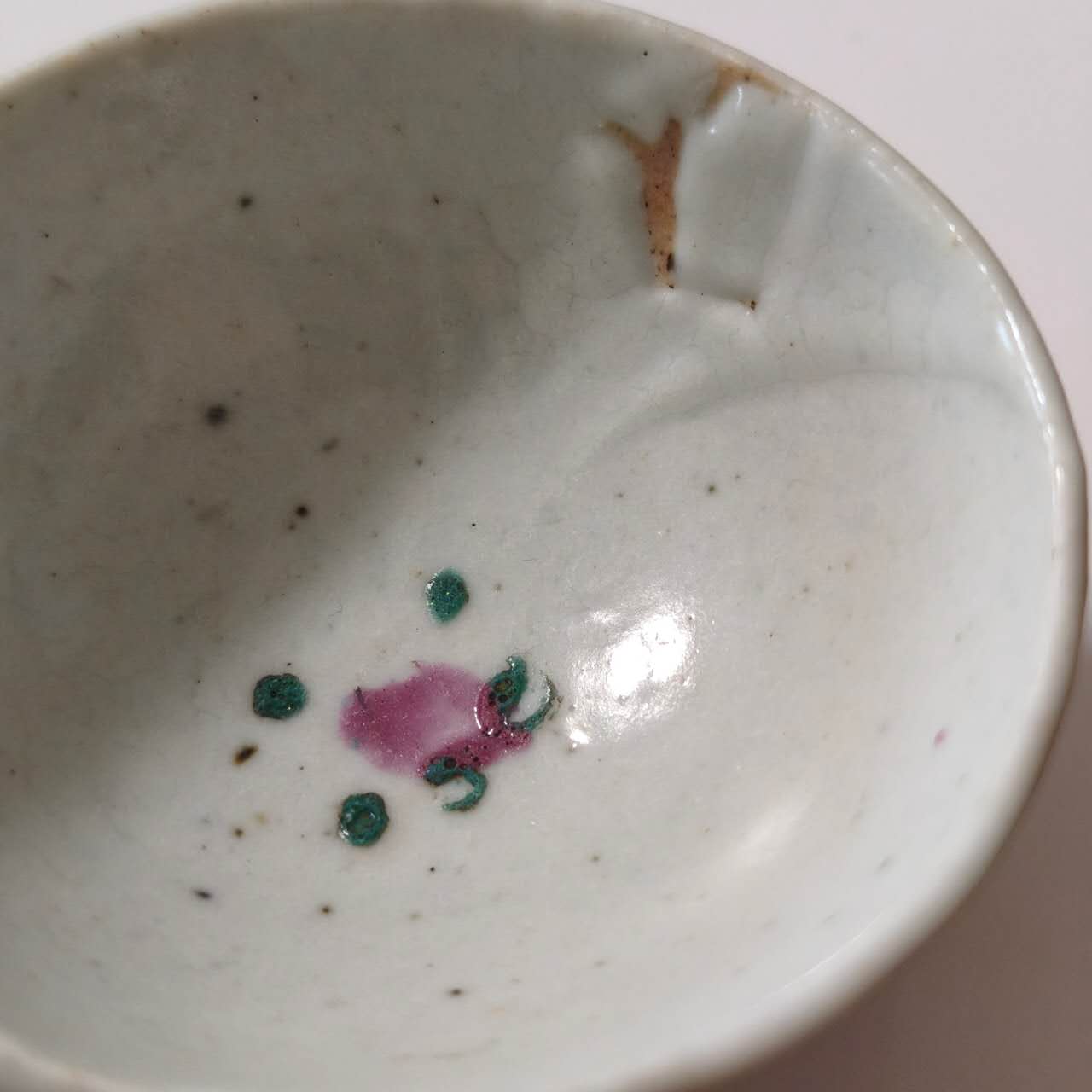 粉彩四季花文茶杯⑦