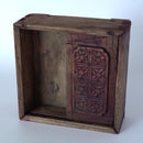 老木彫花卉文木箱