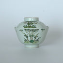 粉彩竹節文蓋碗