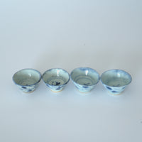 青花唐草文小茶杯４個セット