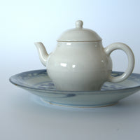 青花鳳眼霊芝文皿