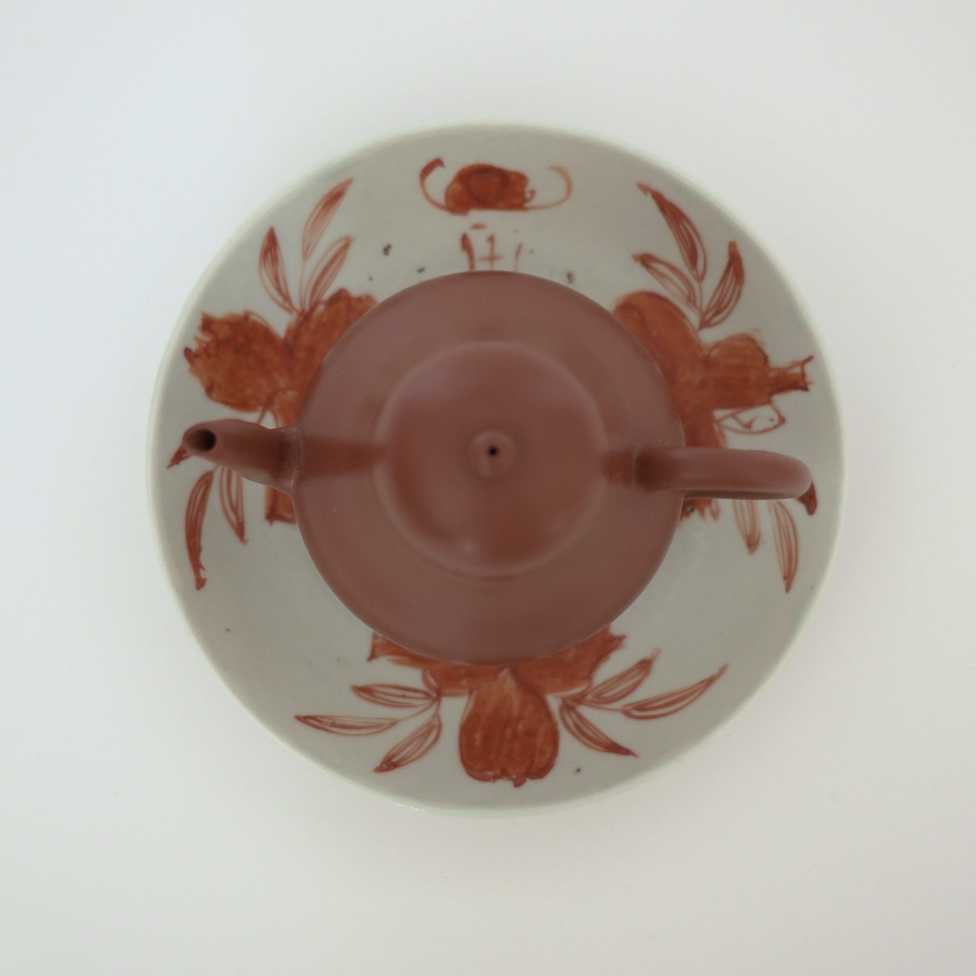 赤絵福寿三多文皿⑥