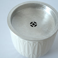 錫蓋草木灰釉建水