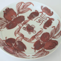 赤絵福寿三多文皿⑫