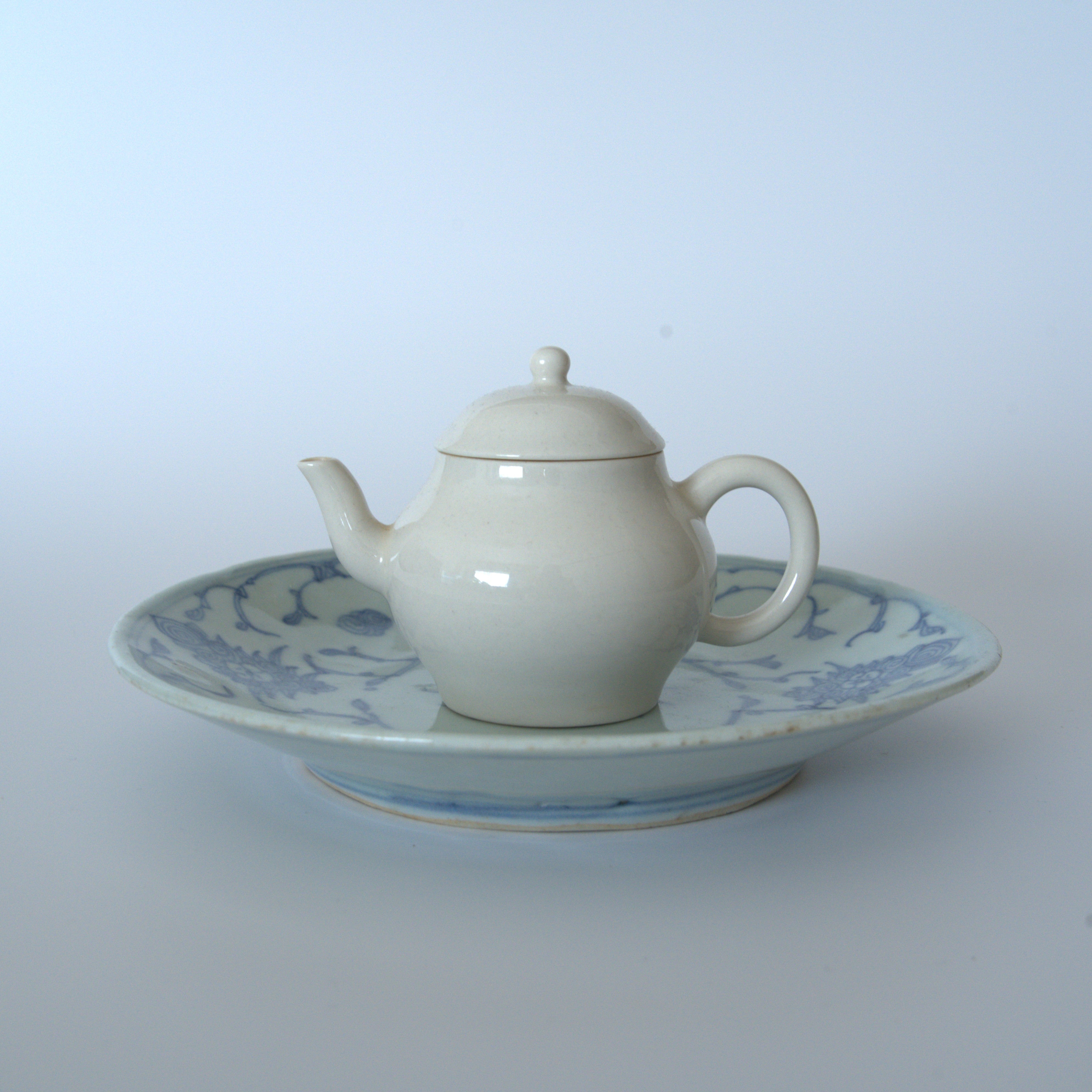 青花絡枝蓮文皿大