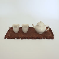 綿製柿渋染敷布小