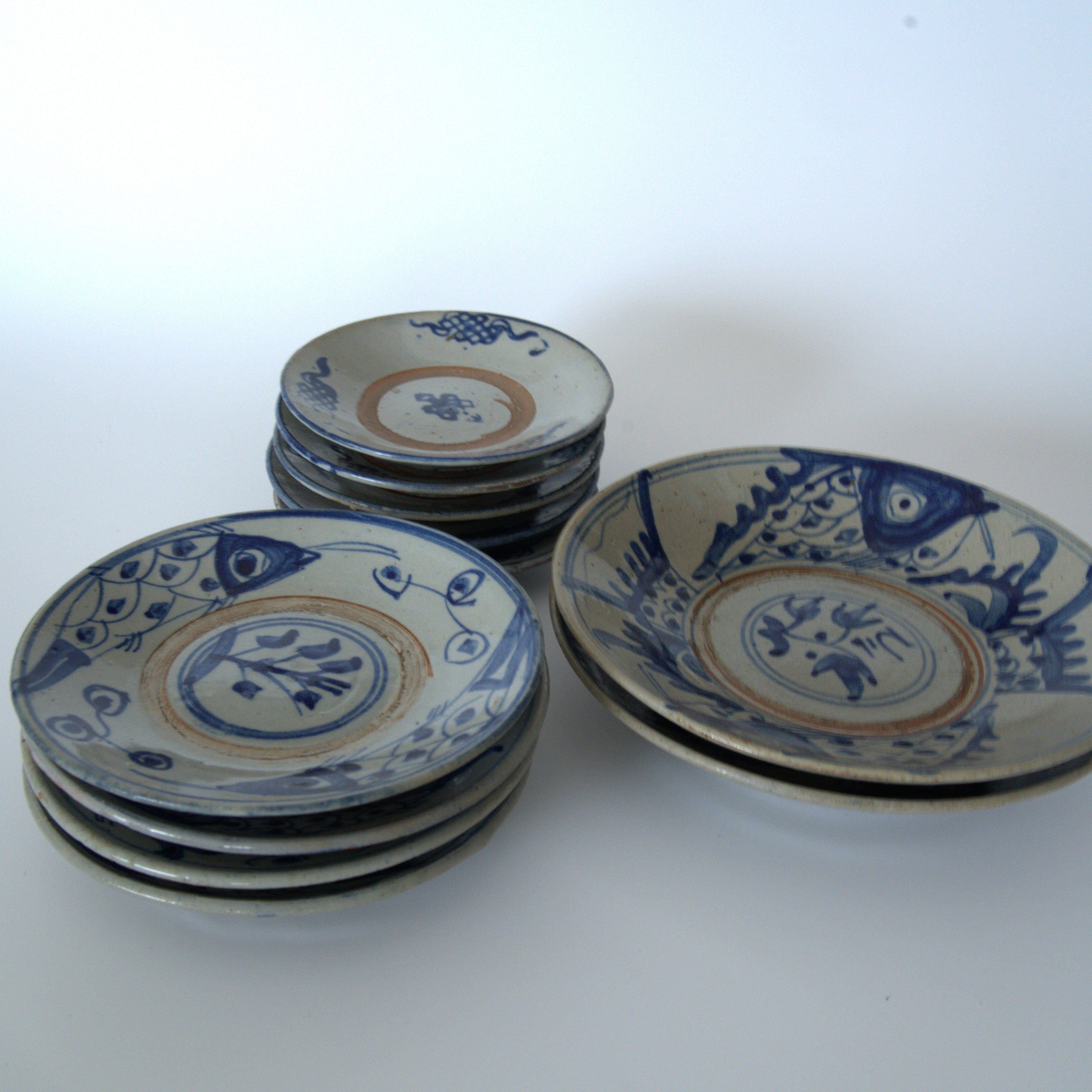 青花中国結文小皿②