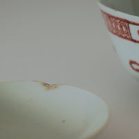 粉彩中国結文蓋碗