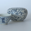 青花蓮唐草文香盒