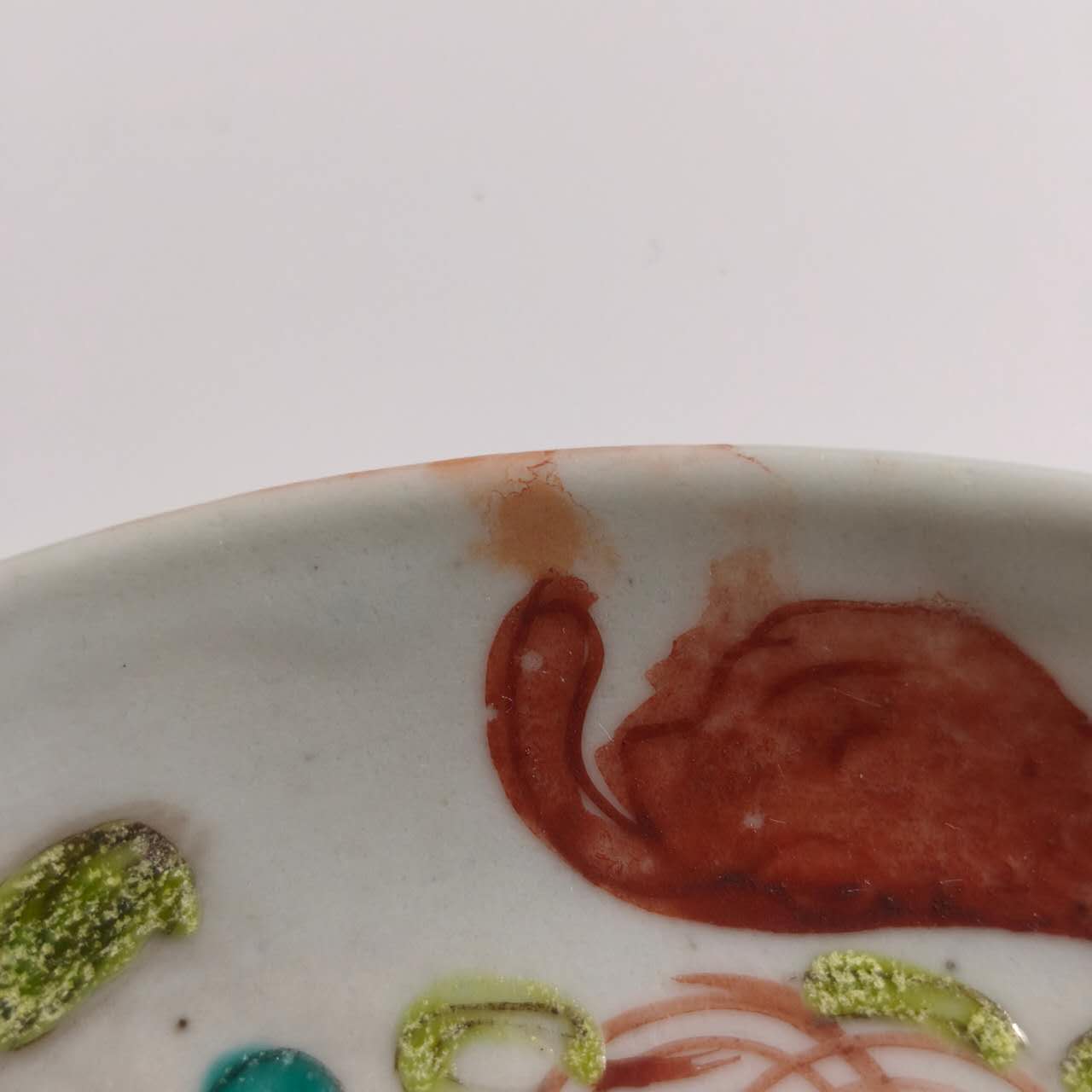 粉彩七宝三多文皿⑨