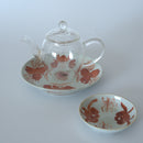 赤絵福寿三多文皿④