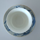 青花山水人物文豆皿