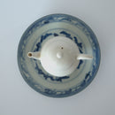 青花鳳眼霊芝文皿