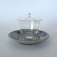 青花双魚花文皿③