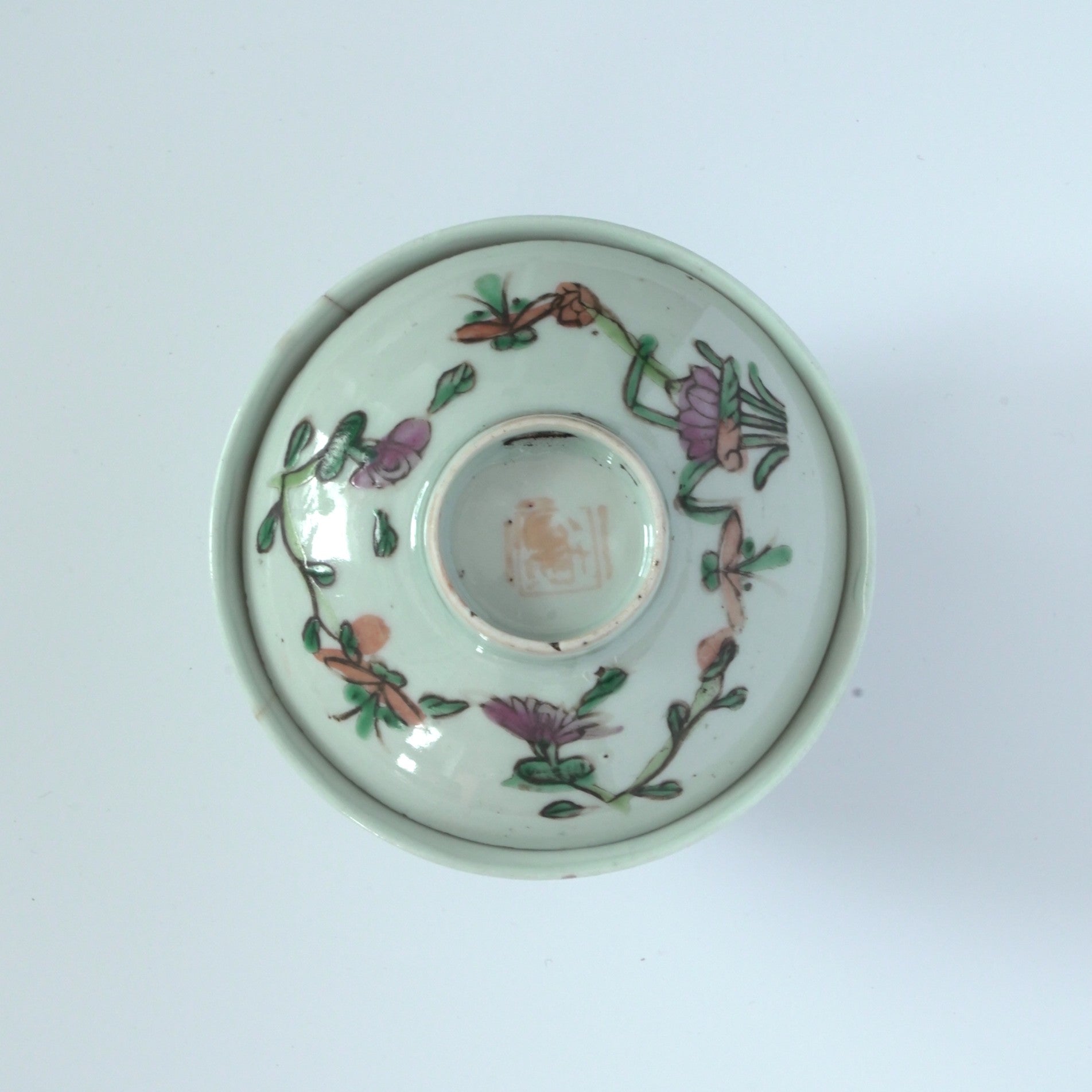 粉彩四季花文蓋碗②