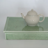 長方窯変茶盤③錆青磁色