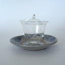 青花双魚花文皿④