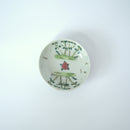 粉彩竹詩文豆皿③