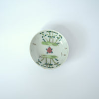 粉彩竹詩文豆皿③