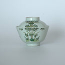 粉彩竹節文蓋碗