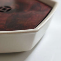 白土貫入六角茶船