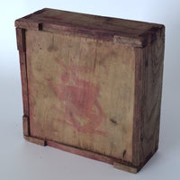 老木彫花卉文木箱