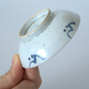 青花山水人物文豆皿