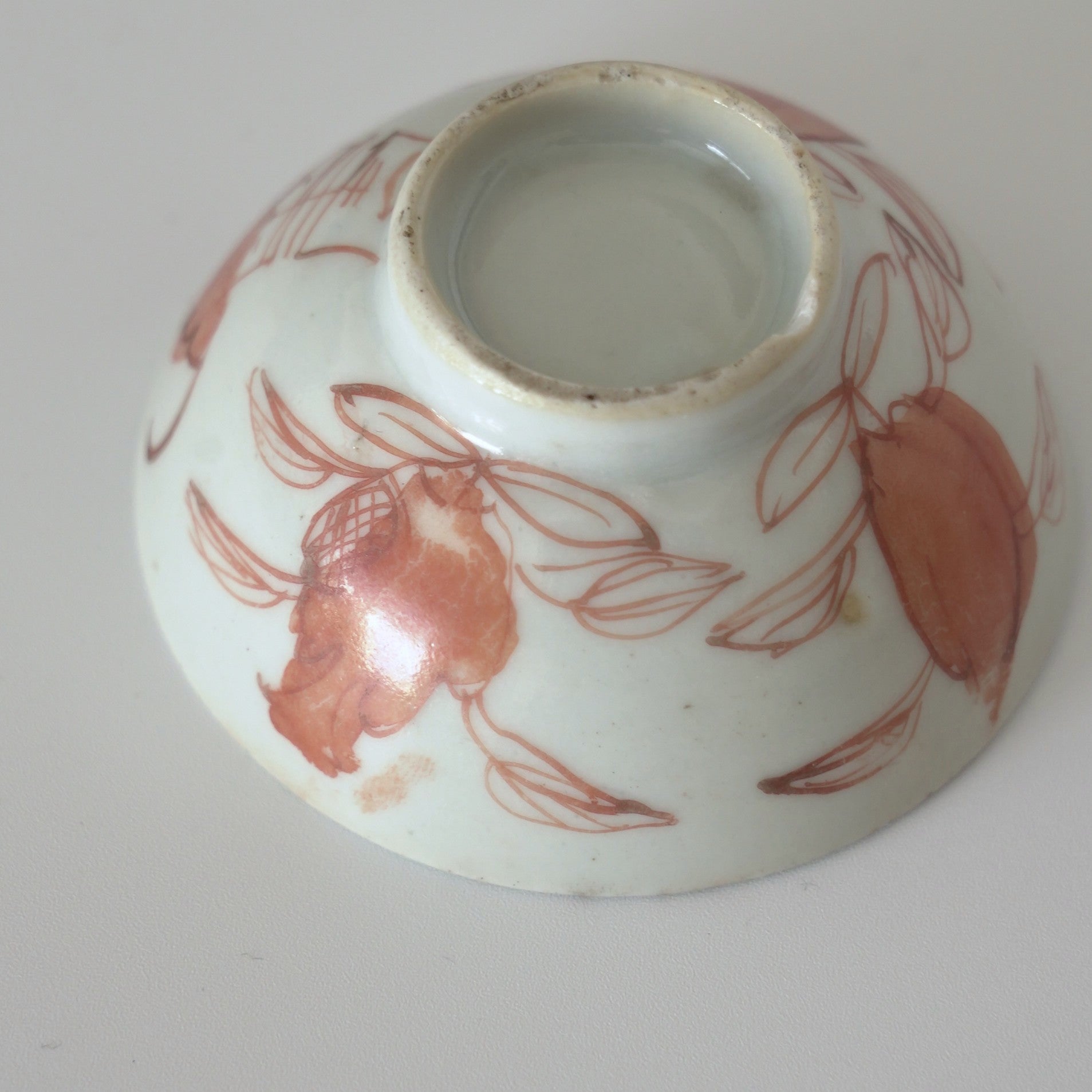 赤絵福寿三多文茶杯④