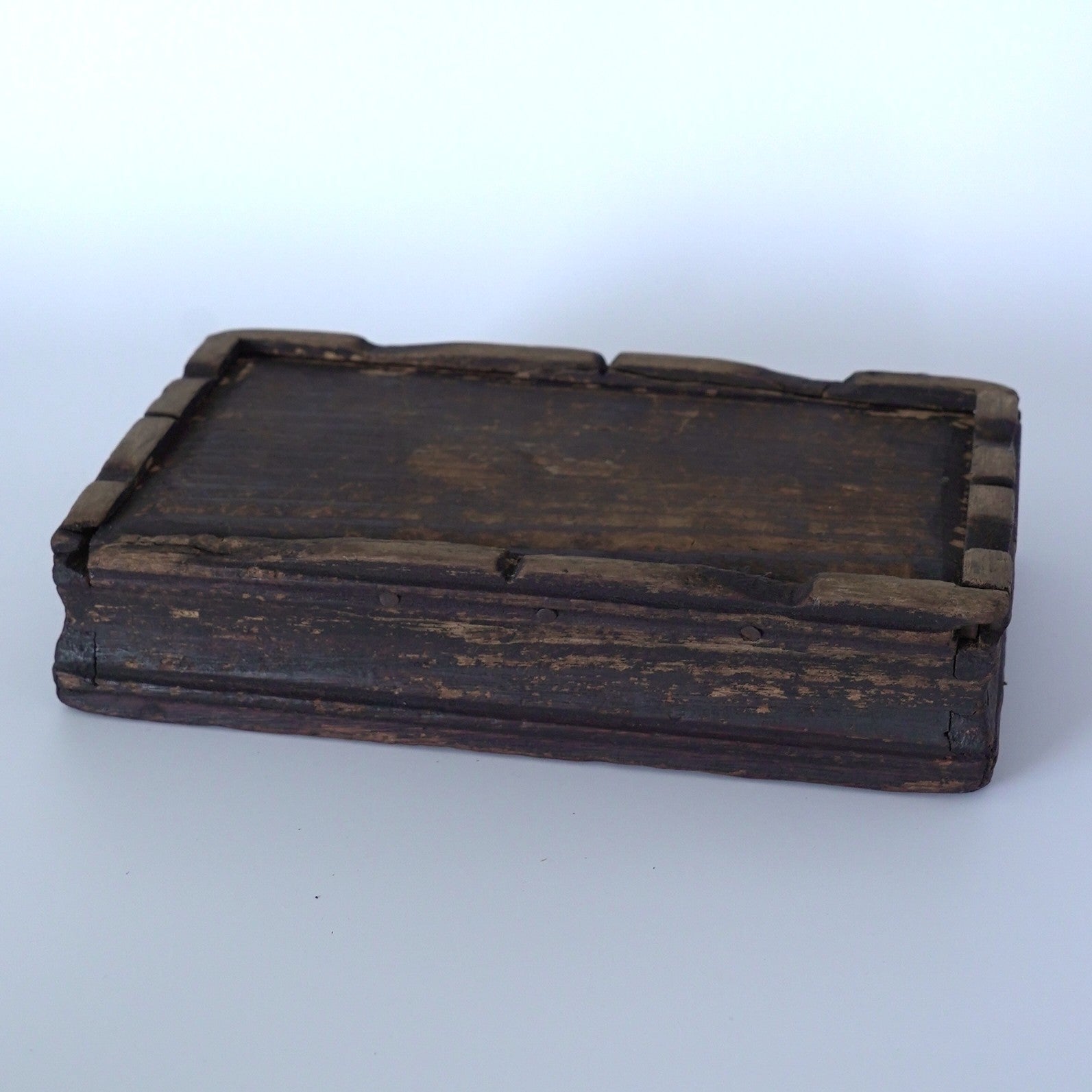 老木彫寿字木箱