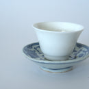 青花絡枝蓮文豆皿