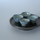 青花唐草文小茶杯４個セット