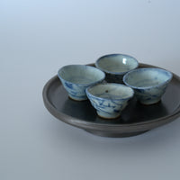 青花唐草文小茶杯４個セット