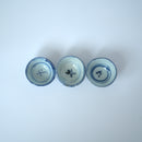 青花唐草文小茶杯３個セット②