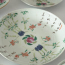 粉彩竹詩文皿⑤中