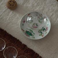 粉彩四季花文皿⑨