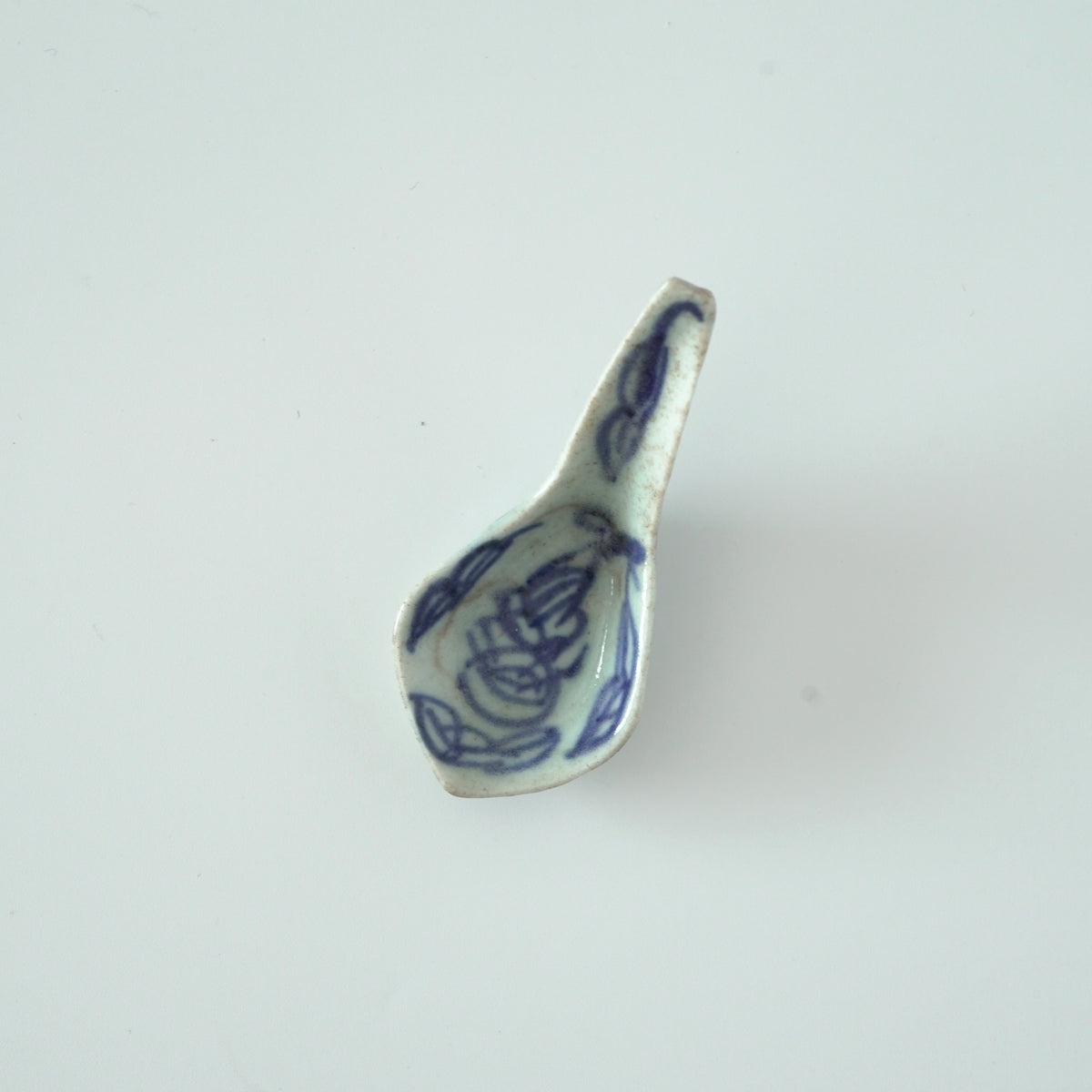青花絡枝蓮文レンゲ③
