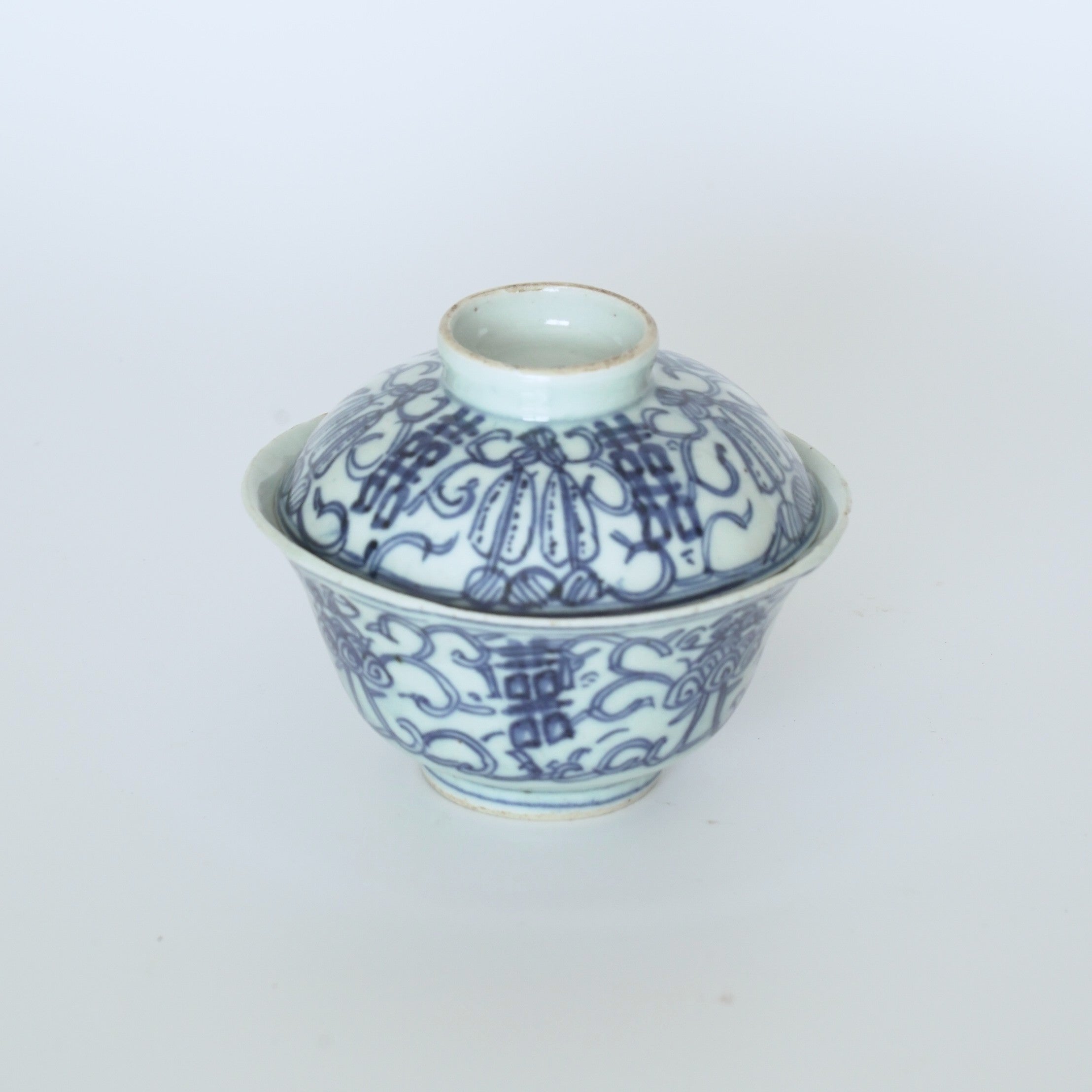 青花双喜文蓋碗⑤