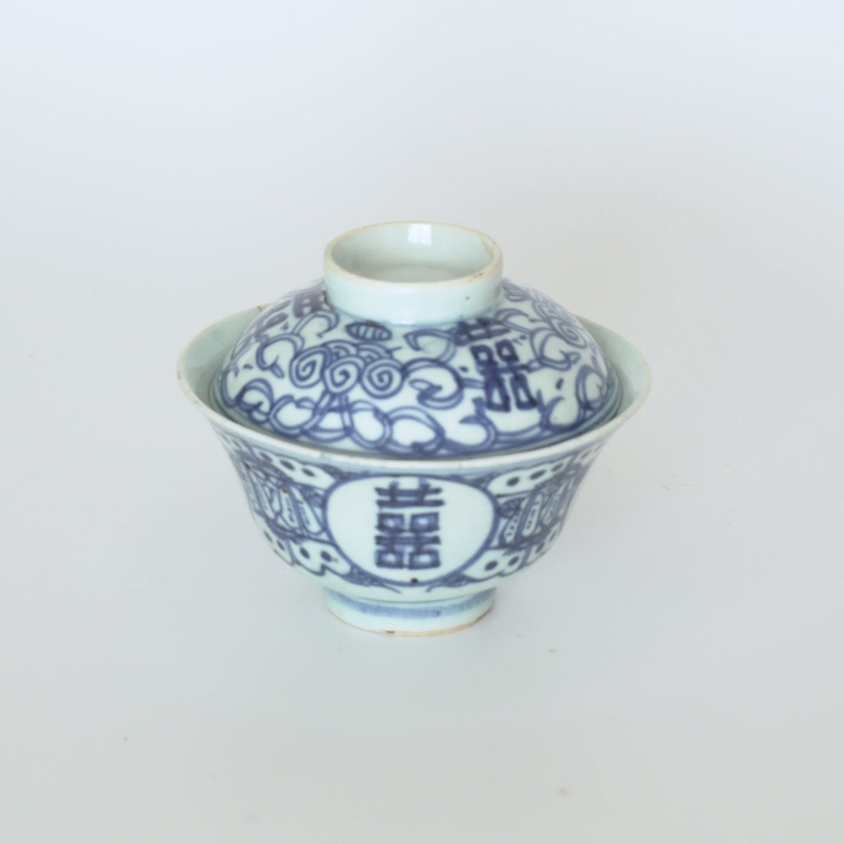 青花双喜文蓋碗⑧