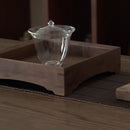 木製正方盆小　クルミ